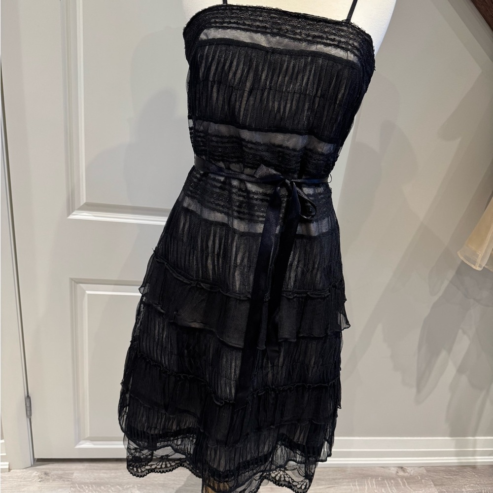 Le Chateau Black Spaghetti Strap Mini Sundress